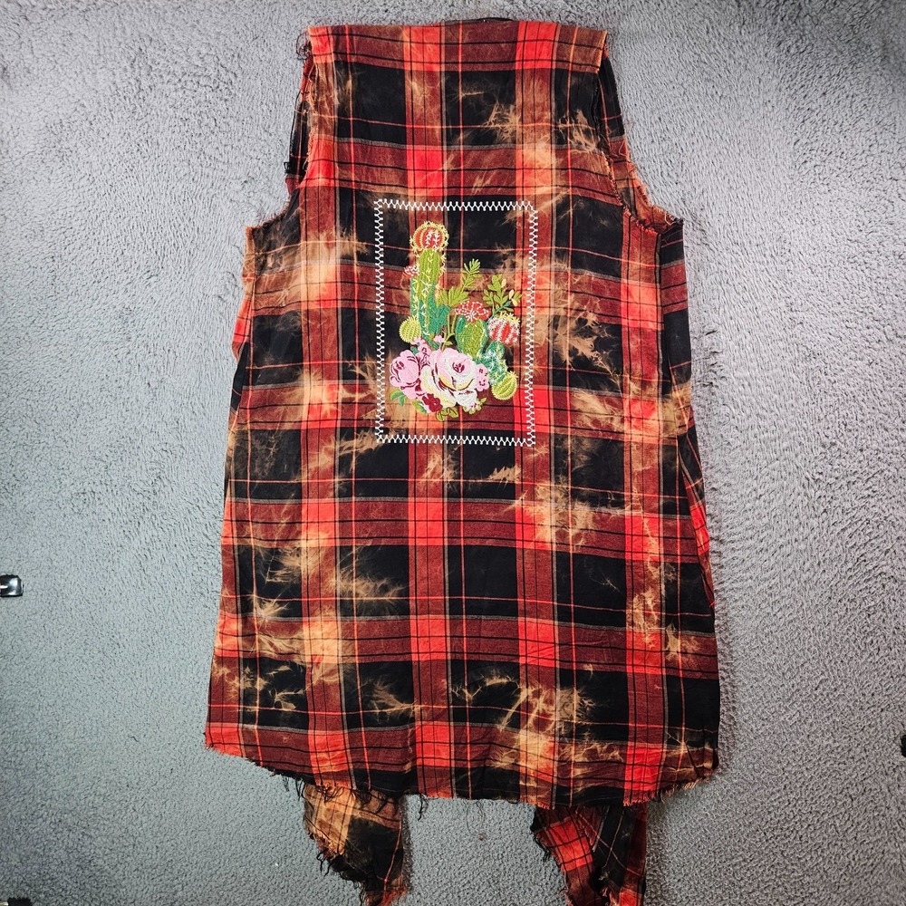 NEW Savannah Jane Duster Vest Large Embroidered Southwestern Grunge Boho NWOT